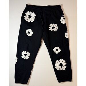 Denim Tears Cotton Wreath SweatPants Size XL 100% Authentic Black